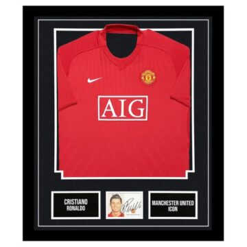 Signed Cristiano Ronaldo Framed Display – Manchester United Icon