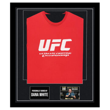 Signed Dana White Framed Display Shirt - UFC Autograph