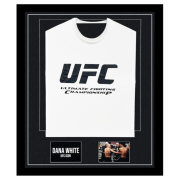 Signed Dana White Framed Display Shirt - UFC Icon Autograph