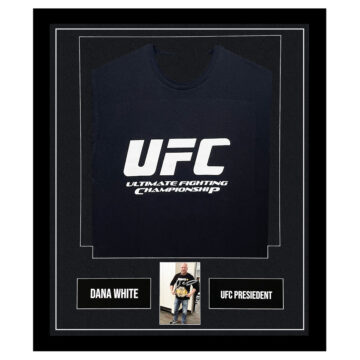 Signed Dana White Framed Display Shirt - UFC President Icon