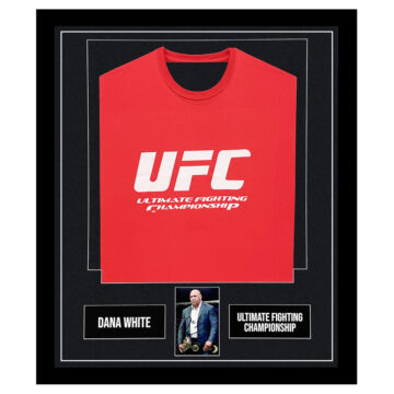 Signed Dana White Framed Display Shirt - Ultimate Fighting Championship