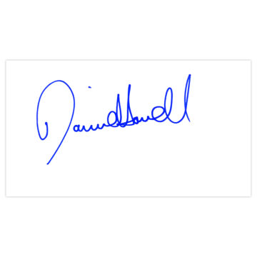 Signed David Howell White Card - Golf Autograph