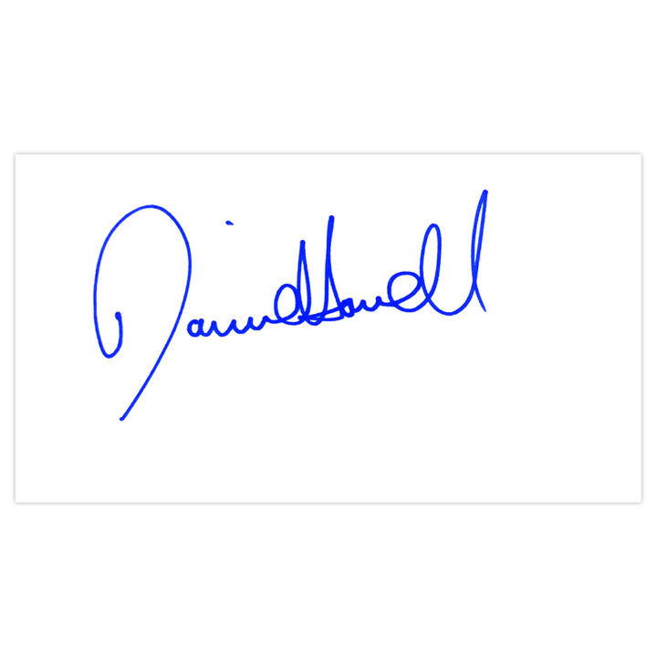 Signed David Howell White Card - Golf Autograph