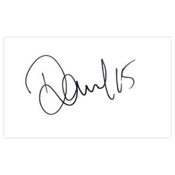 Signed David Lopez White Card - Espanyol Autograph