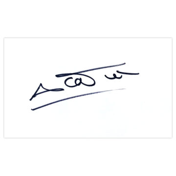 Signed David Weir White Card - Everton Autograph