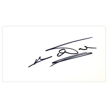 Signed David Weir White Card - Glasgow Rangers Autograph