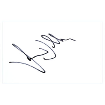 Signed David Willey White Card - England Cricket Autograph