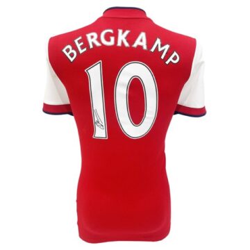 Signed Dennis Bergkamp Arsenal Home Shirt - AFC Icon