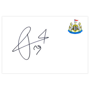 Signed Emmanuel Riviere White Card - Newcastle United Icon