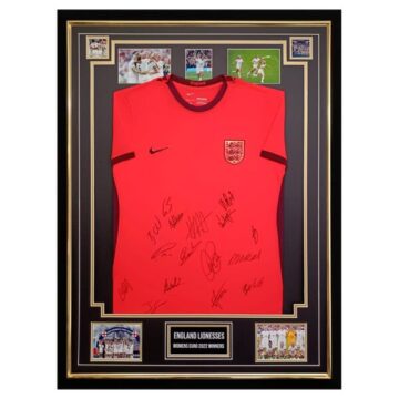 Signed England Lionesses Shirt Framed – Womens Euro 2022 Winners Jersey