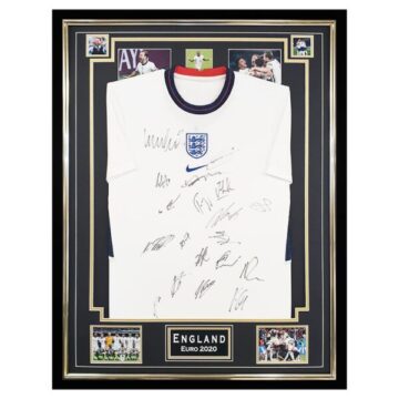 Signed England Shirt Framed – Euro 2020 Squad Jersey