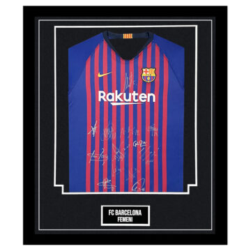 Signed FC Barcelona Femeni Framed Shirt - Liga F Autograph