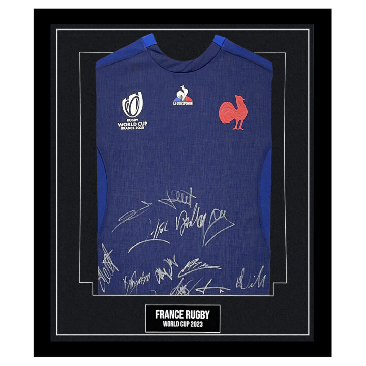 Signed France Rugby Framed Shirt – World Cup 2023