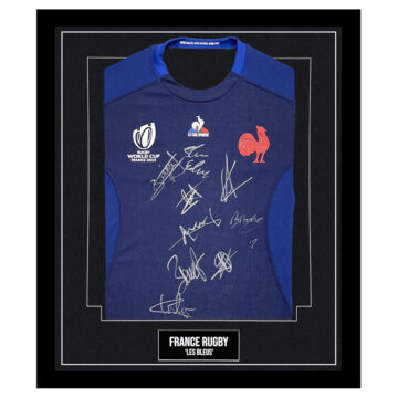 Signed France Rugby 'Les Bleus' Framed Shirt – RWC 2023