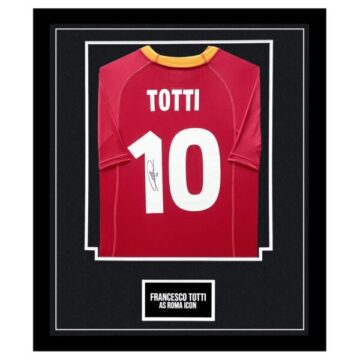 Signed Francesco Totti Framed Shirt - AS Roma Icon