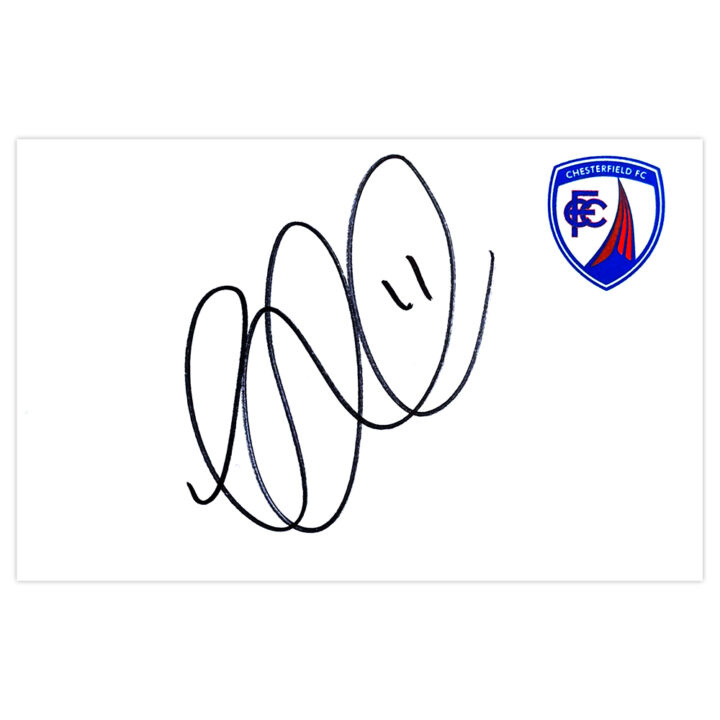 Signed Gary Roberts White Card - Chesterfield Autograph