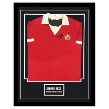 Signed George Best Shirt Framed - Manchester United FC Icon