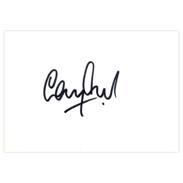 Signed Gordon Cowans White Card - Aston Villa Autograph