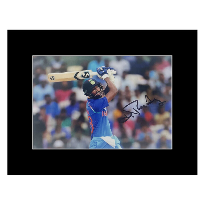 Signed Hardik Pandya Photo Display - 6x4 India Cricket Icon