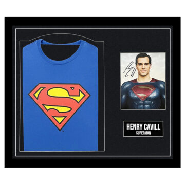 Signed Henry Cavill Framed Display Shirt - Superman Autograph