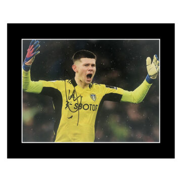 Signed Illan Meslier Photo Display - 12x10 Leeds United Icon