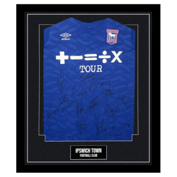 Signed Ipswich Town Football Club Framed Shirt - Championship Squad 2024