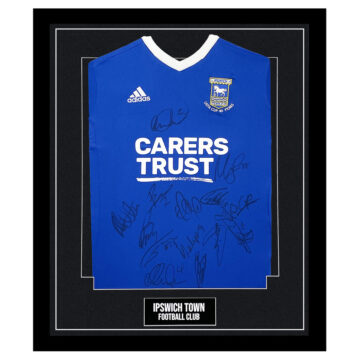 Signed Ipswich Town Football Club Framed Shirt - Championship Squad Autograph