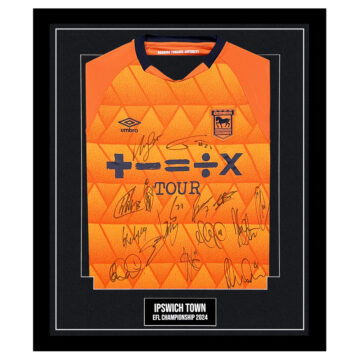 Signed Ipswich Town Framed Away Shirt - EFL Championship 2024 Squad