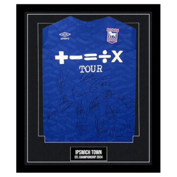 Signed Ipswich Town Framed Shirt - EFL Championship 2024 Squad