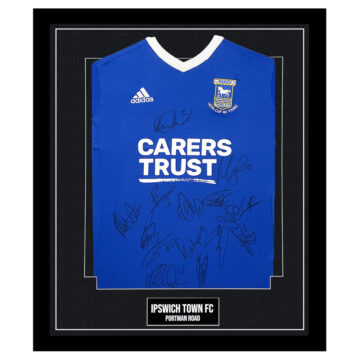 Signed Ipswich Town 'Portman Road' Framed Shirt - Championship 2024 Squad