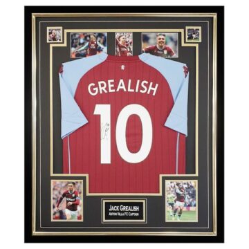 Signed Jack Grealish Jersey Framed – Aston Villa FC Captain Shirt