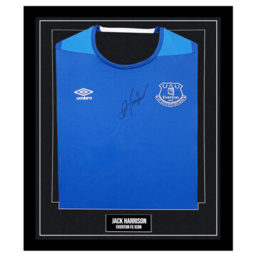 Signed Jack Harrison Framed Shirt - Everton FC Icon