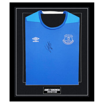 Signed James Tarkowski Framed Shirt - Everton FC Icon