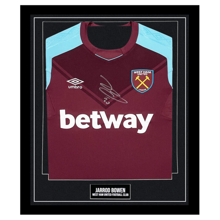 Signed Jarrod Bowen Framed Shirt - West Ham United Football Club