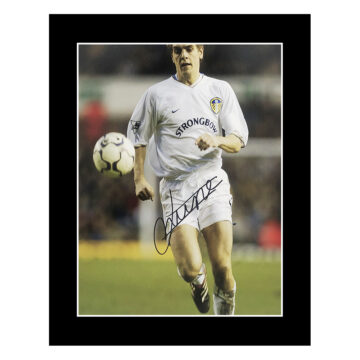 Signed Jonathan Woodgate Photo Display - 12x10 Leeds United Icon