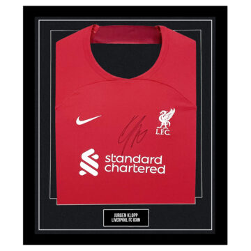 Signed Jurgen Klopp Framed Shirt - Liverpool FC Icon