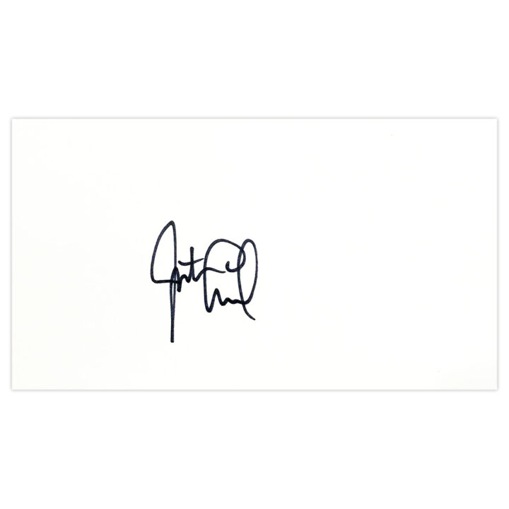 Signed Justin Leonard White Card - Golf Autograph