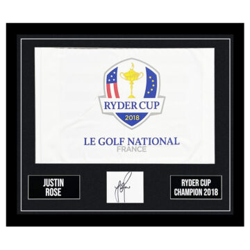 Signed Justin Rose Framed Display - Ryder Cup Champion 2018