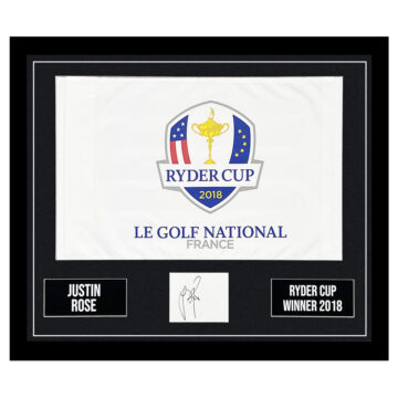 Signed Justin Rose Framed Display - Ryder Cup Winner 2018