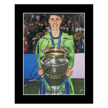 Signed Kepa Arrizabalaga Photo Display - 12x10 Champions League Winner 2021