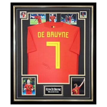 Signed Kevin De Bruyne Jersey Framed – Belgium Football Icon