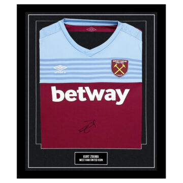 Signed Kurt Zouma Framed Shirt - West Ham United FC Icon