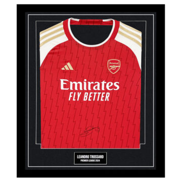 Signed Leandro Trossard Framed Arsenal Shirt - Premier League 2024