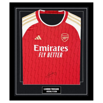 Signed Leandro Trossard Framed Shirt - Arsenal FC Icon