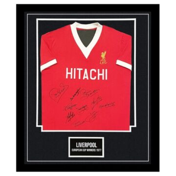 Signed Liverpool Shirt Framed - European Cup Winners 1977