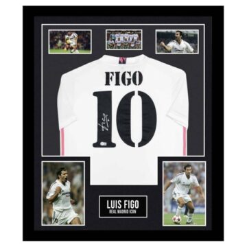 Signed Luis Figo Jersey Framed – Real Madrid Icon Shirt