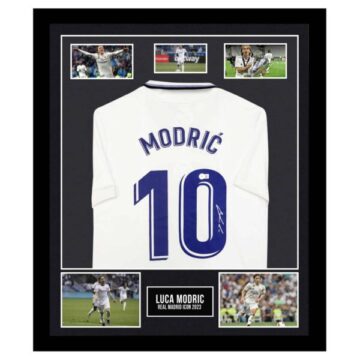 Signed Luka Modric Shirt Framed – Real Madrid 2022 Jersey