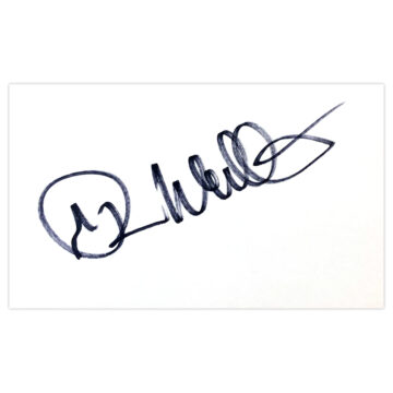 Signed Mark Walters White Card - Aston Villa Icon