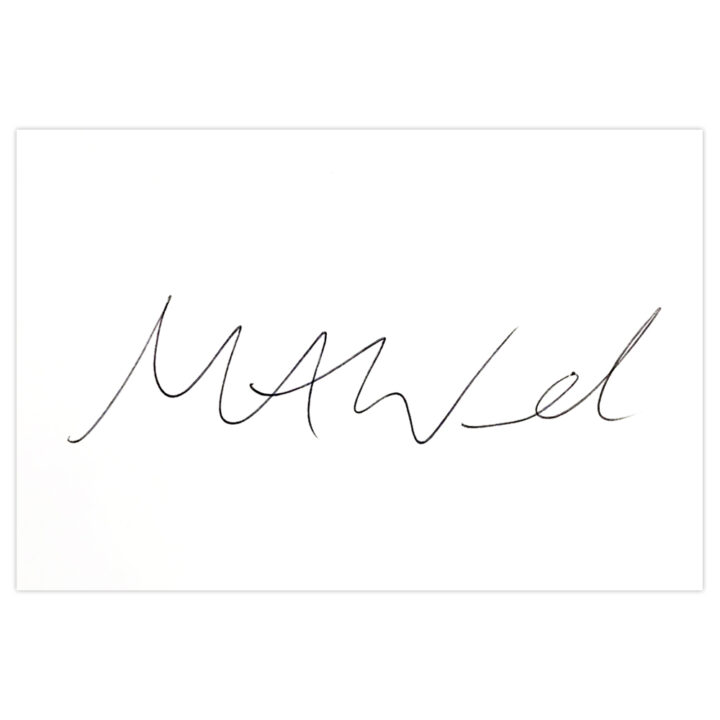 Signed Mark Wood White Card - England Cricket Autograph