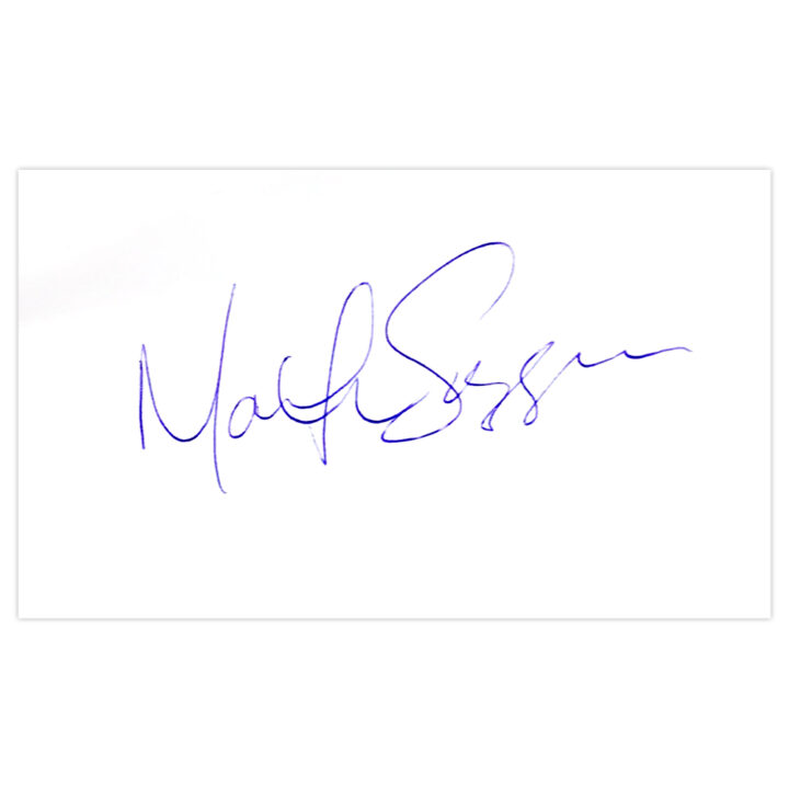 Signed Martin Saggers White Card - England Cricket Autograph